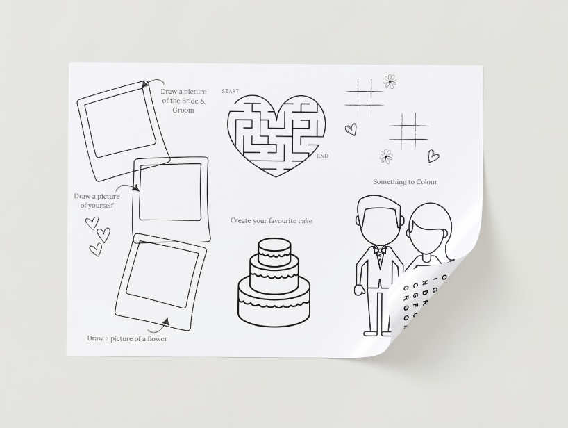 Kid's Wedding Activity Poster Template