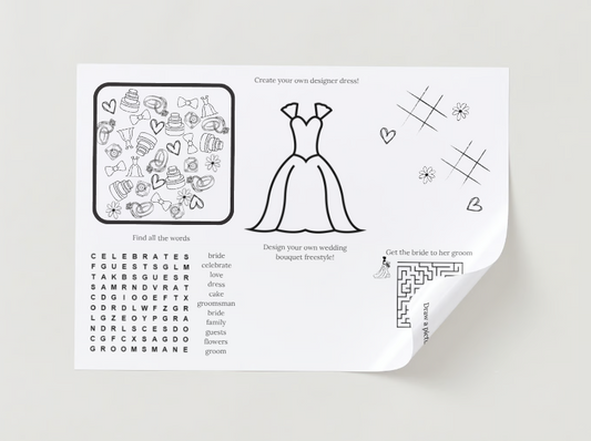 Kid's Wedding Activity Poster Template