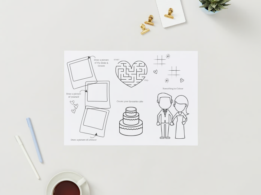 Kid's Wedding Activity Poster Template