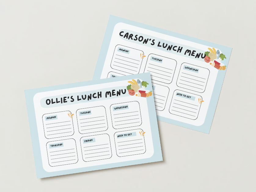 My School Lunch Planner